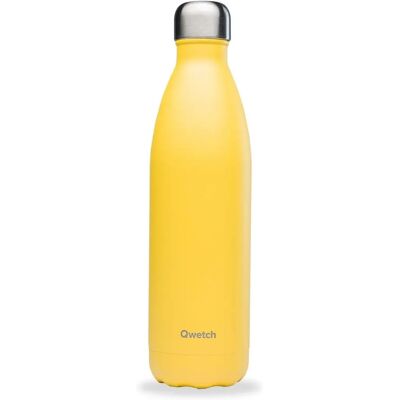 Qwetch Jaune 750ml Gourde Isolée - Bouteille Thermos - Publicité Qwetch Jaune 750ml Gourde Isolée - Bouteille Thermos - Publicité