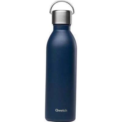 Qwetch Active Matt Bouteille Isotherme Bleu Marine 60cl - Publicité Qwetch Active Matt Bouteille Isotherme Bleu Marine 60cl - Publicité