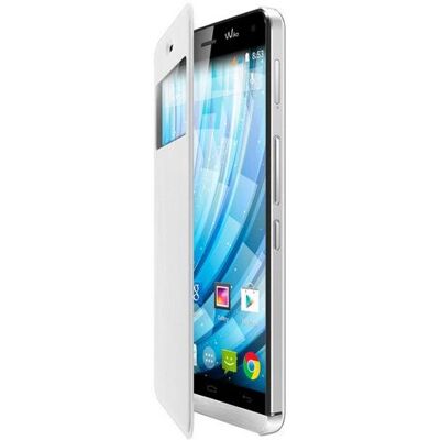 Étui folio Wiko 105806 Blanc - coque téléphone - Publicité Étui folio Wiko 105806 Blanc - coque téléphone - Publicité