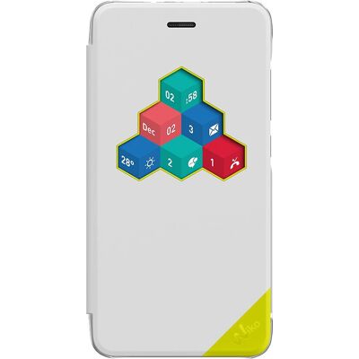 Coque Folio Blanche Wiko LENNY3 - Housse téléphone - Publicité Coque Folio Blanche Wiko LENNY3 - Housse téléphone - Publicité
