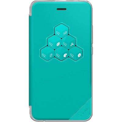 Coque folio Wiko WISFW0045 Turquoise - Publicité Coque folio Wiko WISFW0045 Turquoise - Publicité