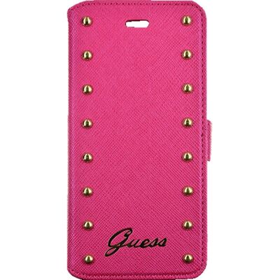 Étui folio rose Guess GU347225 - Coque pour téléphone - Publicité Étui folio rose Guess GU347225 - Coque pour téléphone - Publicité