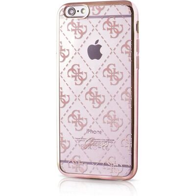 Guess Model GUHCP6TR4GRG - iPhone 6/6S Cover, Transparent, Rosa, Guld Guess Model GUHCP6TR4GRG - iPhone 6/6S Cover, Transparent, Rosa, Guld