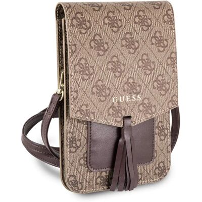 Guess Carteira marrom para telefone - com compartimento para smartphone Guess Carteira marrom para telefone - com compartimento para smartphone