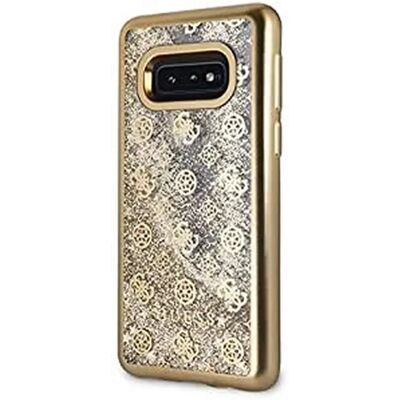 Guess Kultainen Glitter Hard Case Samsung Galaxy S10e - Virallinen Guess Kultainen Glitter Hard Case Samsung Galaxy S10e - Virallinen