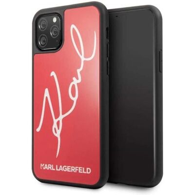 Coque Karl Lagerfeld pour iPhone 11 Pro Max - Verre trempé avec glitter Coque Karl Lagerfeld pour iPhone 11 Pro Max - Verre trempé avec glitter