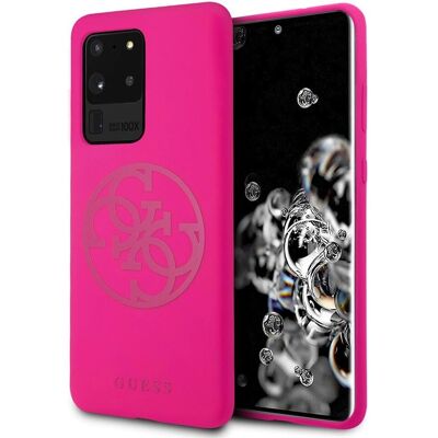 Coque GUESS Guhcs69Ls4Gfu Fuchsia - Étui en silicone protecteur Coque GUESS Guhcs69Ls4Gfu Fuchsia - Étui en silicone protecteur