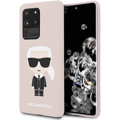 Coque en silicone liquide rose KARL LAGERFELD pour Samsung S20 Ultra Coque en silicone liquide rose KARL LAGERFELD pour Samsung S20 Ultra