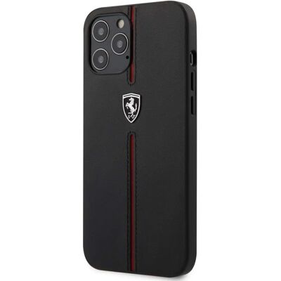 Acer Ferrari iPhone 12 Pro Max Leder Nylon Streifen Hülle - Handyhülle Acer Ferrari iPhone 12 Pro Max Leder Nylon Streifen Hülle - Handyhülle