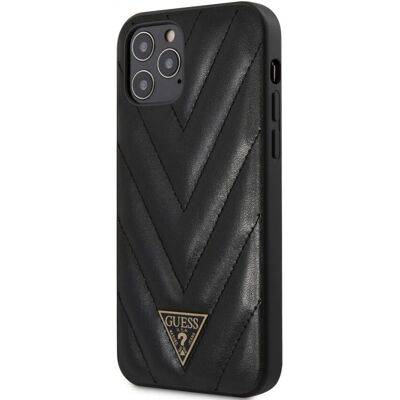 GUESS Μαύρη οικολογική δερμάτινη θήκη για iPhone 12/12 Pro GUESS Μαύρη οικολογική δερμάτινη θήκη για iPhone 12/12 Pro