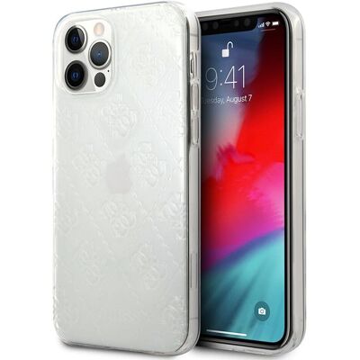 Guess Hülle für iPhone 12 Pro Max 6,7" Transparent 3D Muster Guess Hülle für iPhone 12 Pro Max 6,7" Transparent 3D Muster