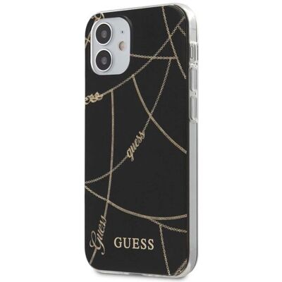Guess Modèle Guhcp12Spcuchbk - Coque dure de luxe pour iPhone 12 Mini - Publicité Guess Modèle Guhcp12Spcuchbk - Coque dure de luxe pour iPhone 12 Mini - Publicité