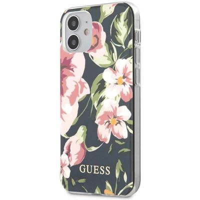 Coque Guess Fleur Marine pour iPhone 12 Mini Coque Guess Fleur Marine pour iPhone 12 Mini