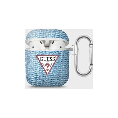 Guess Vaaleansininen Denim Kolmio Airpods Kotelo - Lisävaruste kuulokkeille Guess Vaaleansininen Denim Kolmio Airpods Kotelo - Lisävaruste kuulokkeille