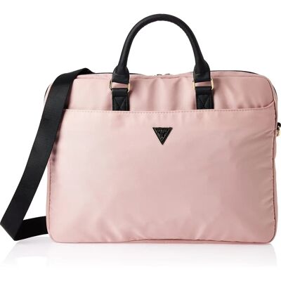 Guess Nylon Laptop Tasche - Dreieck Logo, 16" - Rosa Guess Nylon Laptop Tasche - Dreieck Logo, 16" - Rosa