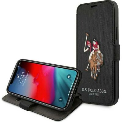 Coque U.S. Polo Assn. pour iPhone 12 Pro Max - Collection Broderie - Noir Coque U.S. Polo Assn. pour iPhone 12 Pro Max - Collection Broderie - Noir