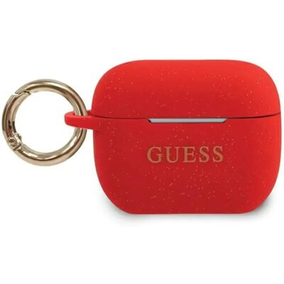 Guess AirPods Pro Silikon Glitter Hülle - Rot Guess AirPods Pro Silikon Glitter Hülle - Rot