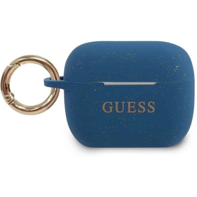Guess Custodia in silicone glitter blu - Custodia per AirPods Pro Guess Custodia in silicone glitter blu - Custodia per AirPods Pro