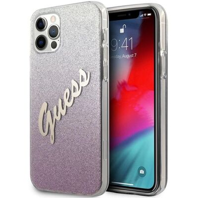 Guess Pink Glitter Silikon Handyhülle - iPhone 12/Pro Guess Pink Glitter Silikon Handyhülle - iPhone 12/Pro