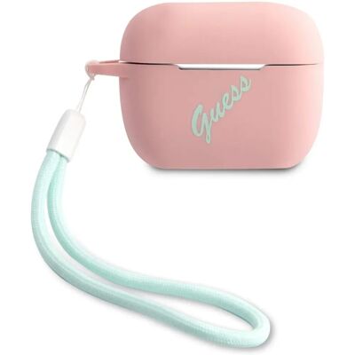 Custodia vintage in silicone rosa Guess per AirPods Pro - Custodia per auricolari Custodia vintage in silicone rosa Guess per AirPods Pro - Custodia per auricolari