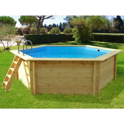 Habitat Et Jardin - Piscina in legno 'Hawai' - 4.10 x 1.18 m - Piscina Habitat Et Jardin - Piscina in legno 'Hawai' - 4.10 x 1.18 m - Piscina