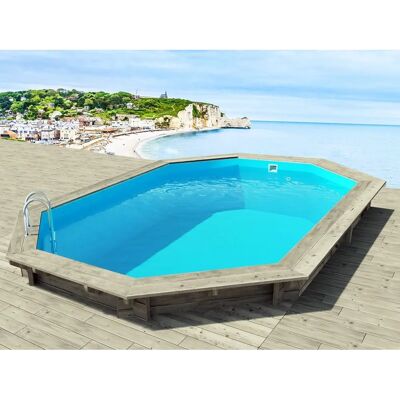Piscina in legno 'Brazila' Habitat Et Jardin - Ottagonale 5.86x3.86m Piscina in legno 'Brazila' Habitat Et Jardin - Ottagonale 5.86x3.86m