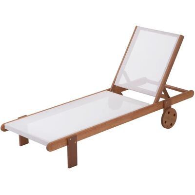 Habitat et Jardin Leżak z egzotycznego drewna - Klon - Regulowane oparcie Habitat et Jardin Leżak z egzotycznego drewna - Klon - Regulowane oparcie