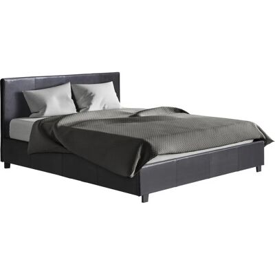 Habitat et Jardin Cama en PVC Carla - 160x200cm - Negro - Cama Habitat et Jardin Cama en PVC Carla - 160x200cm - Negro - Cama