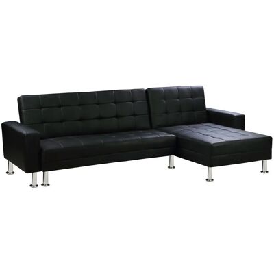 Habitat et jardin - Sofá reversible 'Theo' - 4 plazas - Negro Habitat et jardin - Sofá reversible 'Theo' - 4 plazas - Negro