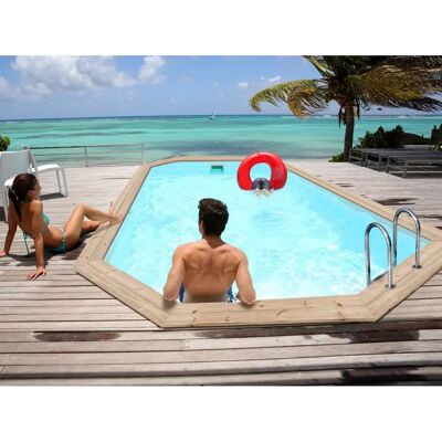 Habitat Et Jardin - Piscina in legno 'Cordoue' - 3,48 x 2,15 x 1,18 m Habitat Et Jardin - Piscina in legno 'Cordoue' - 3,48 x 2,15 x 1,18 m