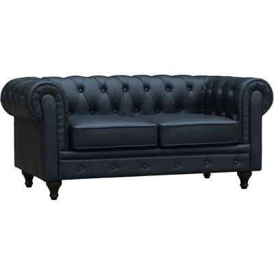 Habitat et Jardin Canapé Chesterfield Aliza - 2 Places - Noir Habitat et Jardin Canapé Chesterfield Aliza - 2 Places - Noir