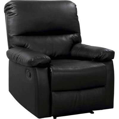 HABITAT ET JARDIN Fauteuil relax Lincoln - Noir - Publicité HABITAT ET JARDIN Fauteuil relax Lincoln - Noir - Publicité