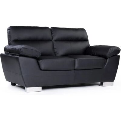 Habitat et Jardin Dallas Recyceltes Ledersofa - 2 Sitze - Schwarz Habitat et Jardin Dallas Recyceltes Ledersofa - 2 Sitze - Schwarz