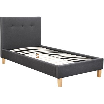 Habitat et Jardin Bett - Elise - Dunkelgrau - 90x190 cm Habitat et Jardin Bett - Elise - Dunkelgrau - 90x190 cm