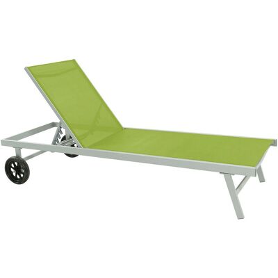 Habitat et Jardin Sonnenliege - Grün - Aluminium, Textil, 5 Positionen - Sonnenliege Habitat et Jardin Sonnenliege - Grün - Aluminium, Textil, 5 Positionen - Sonnenliege