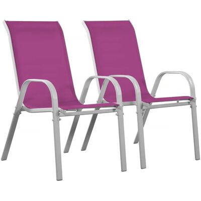 Habitat et Jardin - Fauteuils de jardin - Rose - Acier/Textilène - Publicité Habitat et Jardin - Fauteuils de jardin - Rose - Acier/Textilène - Publicité