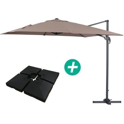 Habitat Et Jardin - Sun 3 Aluminium-Quadrat-Schirm - 3x3m - Braun Habitat Et Jardin - Sun 3 Aluminium-Quadrat-Schirm - 3x3m - Braun