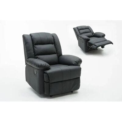 HABITAT ET JARDIN Buckingham Sillón Relax Negro - Sillón Relajante HABITAT ET JARDIN Buckingham Sillón Relax Negro - Sillón Relajante