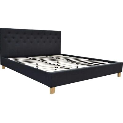 Habitat et Jardin Lit Emmy - 180x200 cm - Gris foncé - Lit - Publicité Habitat et Jardin Lit Emmy - 180x200 cm - Gris foncé - Lit - Publicité