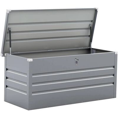 Habitat et Jardin Trunk da Giardino Argento 580L - Mobili di stoccaggio Habitat et Jardin Trunk da Giardino Argento 580L - Mobili di stoccaggio