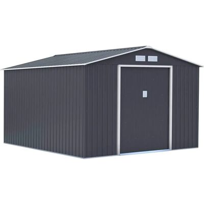 Habitat et Jardin Metal shed Vegas - 12,98 m² - Grijs - Tuinhuis Habitat et Jardin Metal shed Vegas - 12,98 m² - Grijs - Tuinhuis