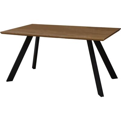Table à manger MDF noire Manhattan Habitat et Jardin - 160x90x75.5 cm - Publicité Table à manger MDF noire Manhattan Habitat et Jardin - 160x90x75.5 cm - Publicité