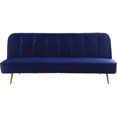 Habitat et Jardin Divano Letto in Velluto James - 3 posti - Blu scuro Habitat et Jardin Divano Letto in Velluto James - 3 posti - Blu scuro