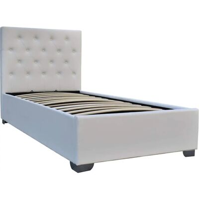 Lit Tino avec rangement Habitat et Jardin - 90x190cm - Blanc - Publicité Lit Tino avec rangement Habitat et Jardin - 90x190cm - Blanc - Publicité