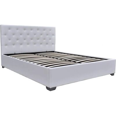 Habitat et Jardin Tino Bett - Weiß - Doppelbett mit Stauraum Habitat et Jardin Tino Bett - Weiß - Doppelbett mit Stauraum