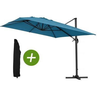 Parasole da Giardino Habitat Et Jardin Sun 4 Rettangolare - 3x4m, Blu, Alluminio Parasole da Giardino Habitat Et Jardin Sun 4 Rettangolare - 3x4m, Blu, Alluminio