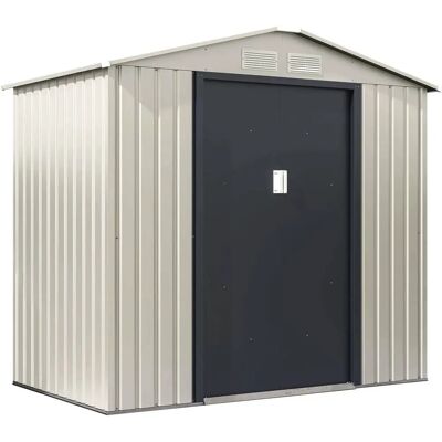 Habitat et Jardin Nebraska Metall-Gartenhaus - Beige/Anthrazit Grau Grün und Weiß - 4,07 m² Habitat et Jardin Nebraska Metall-Gartenhaus - Beige/Anthrazit Grau Grün und Weiß - 4,07 m²