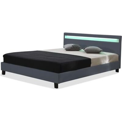 HABITAT ET JARDIN HABITAT ET JARDIN GRIS CAMA LED - 140x190 cm HABITAT ET JARDIN HABITAT ET JARDIN GRIS CAMA LED - 140x190 cm