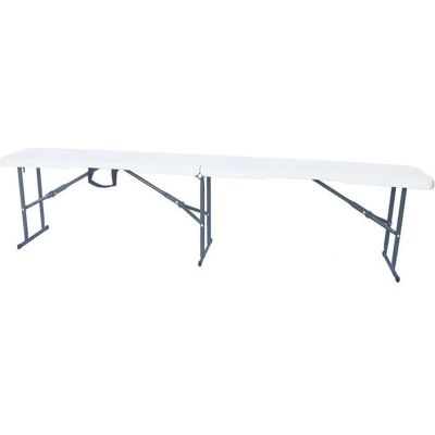Składana ławka ogrodowa HABITAT ET JARDIN - 183 x 28 x 43 cm - Biała Składana ławka ogrodowa HABITAT ET JARDIN - 183 x 28 x 43 cm - Biała