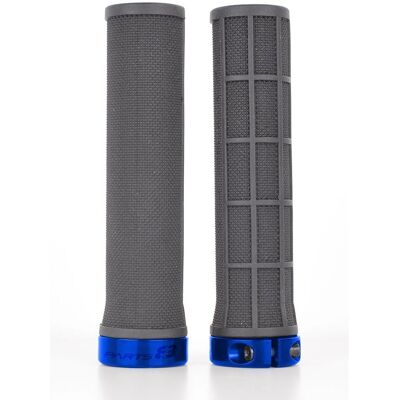Poignées de vélo Parts 8.3 - Noir/Bleu - Légères - VTT - Publicité Poignées de vélo Parts 8.3 - Noir/Bleu - Légères - VTT - Publicité